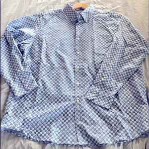 Cremieux men’s  blue button down long sleeve shirt size XL